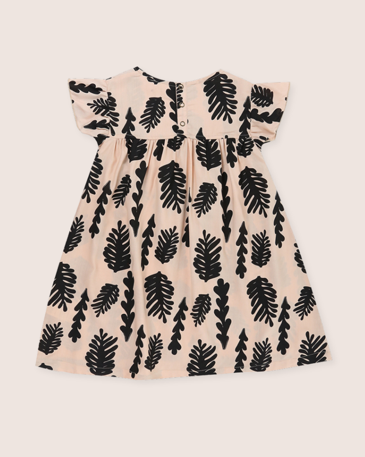 Cream Seaweed Print Dress