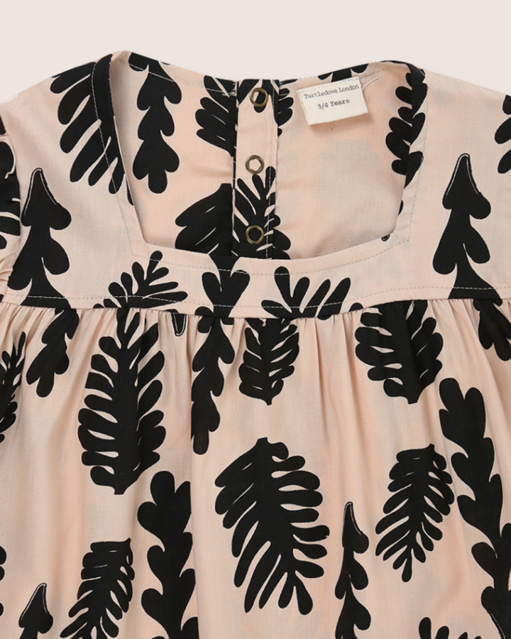 Cream Seaweed Print Dress