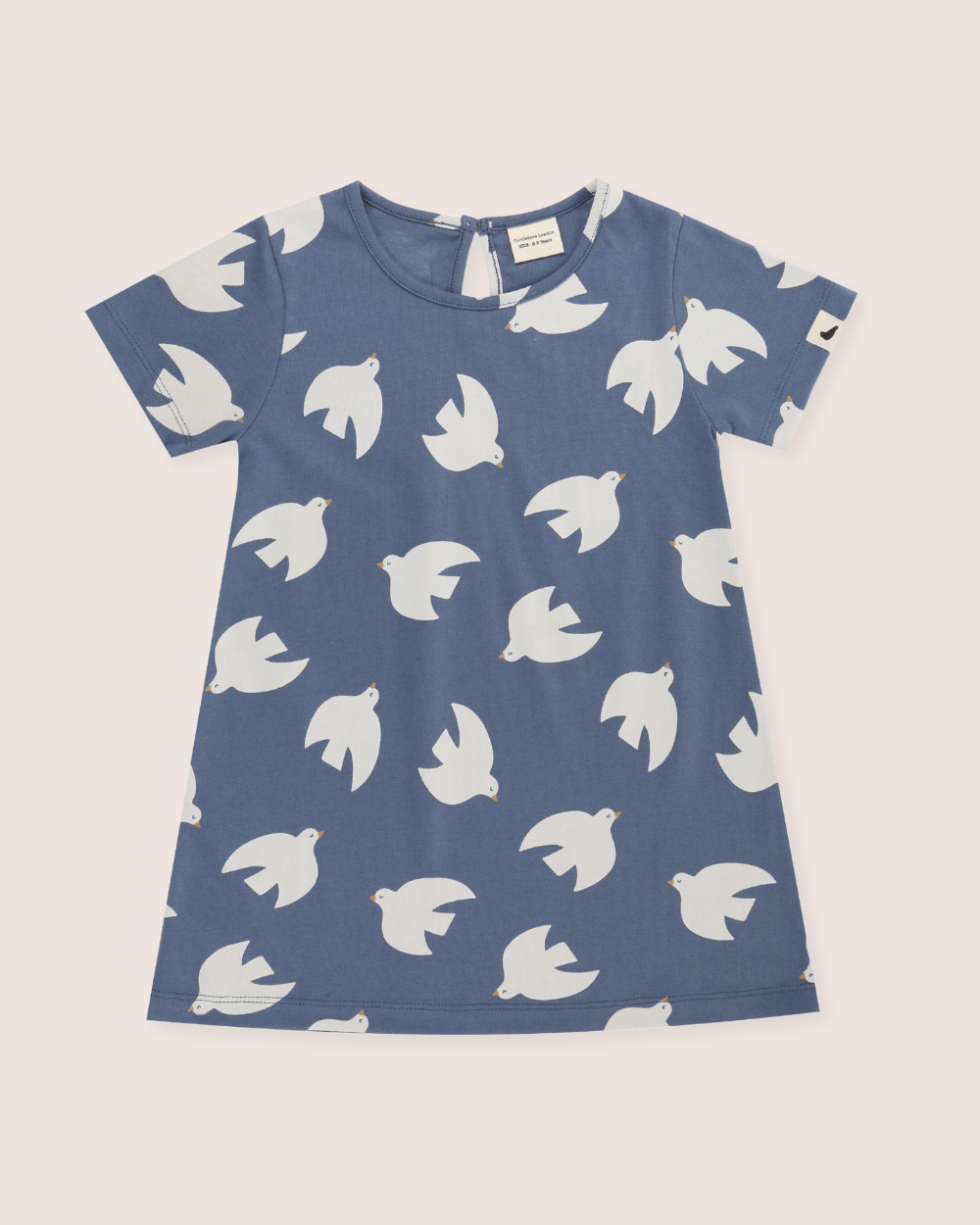 Blue Seagull Print Dress