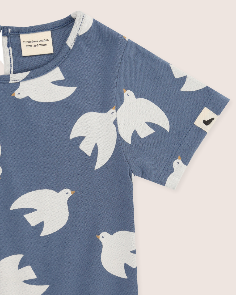 Blue Seagull Print Dress