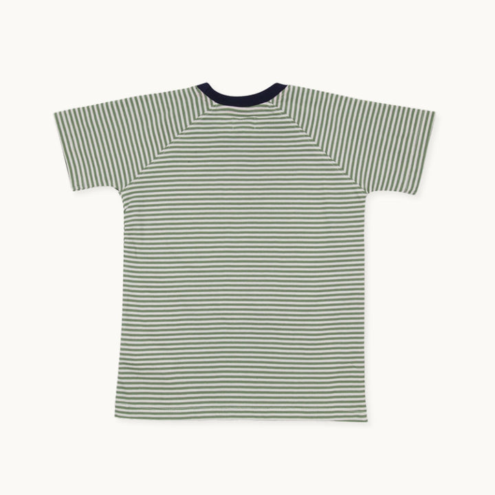 organic cotton kids Dizzy Dino Roar print short sleeve T-Shirt - back close up