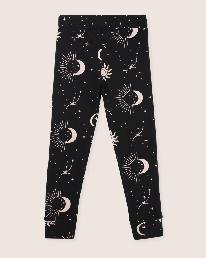 Black Celestial Print Leggings