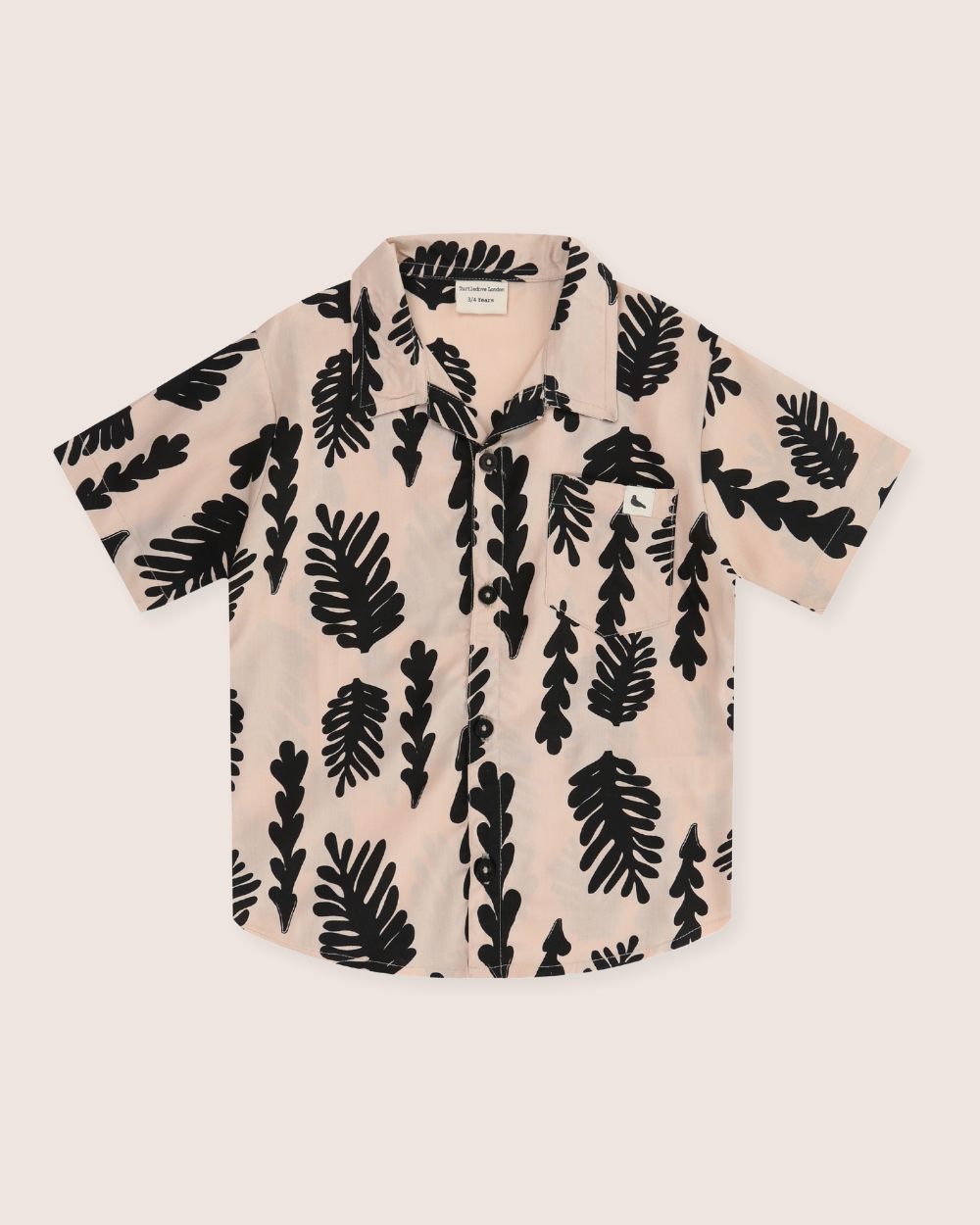 Cream Seaweed Print Shirt