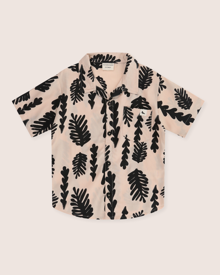 Cream Seaweed Print Shirt