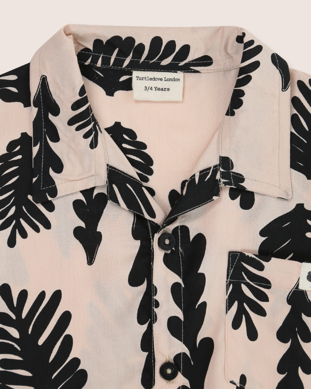 Cream Seaweed Print Shirt