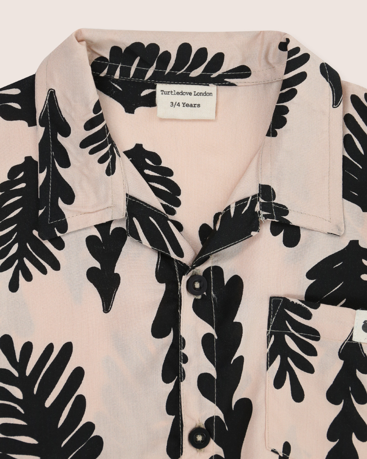 Cream Seaweed Print Shirt