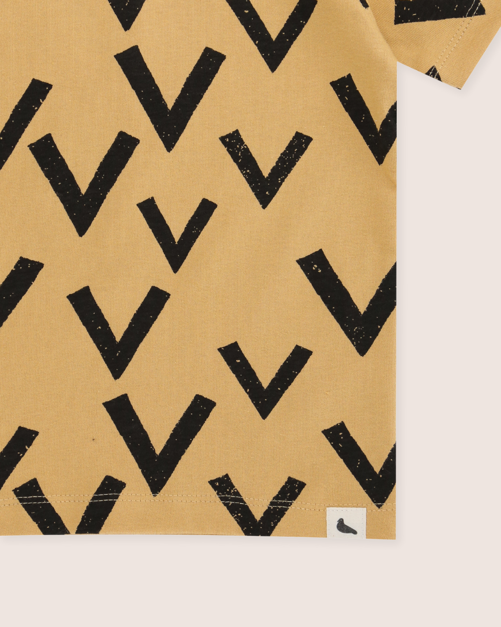Yellow Bird Flight Print T-Shirt