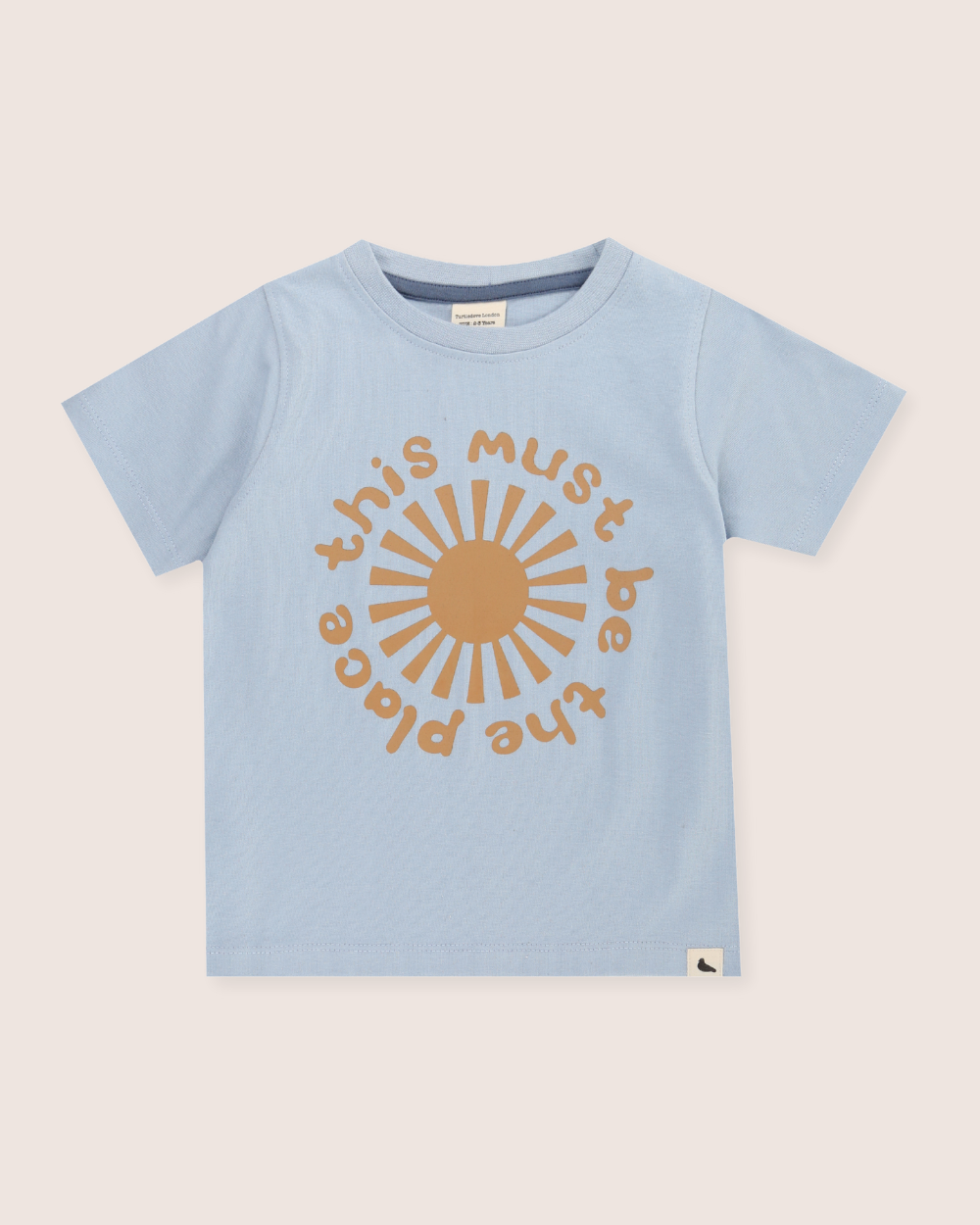 Blue This Must Be The Place Slogan Print T-Shirt
