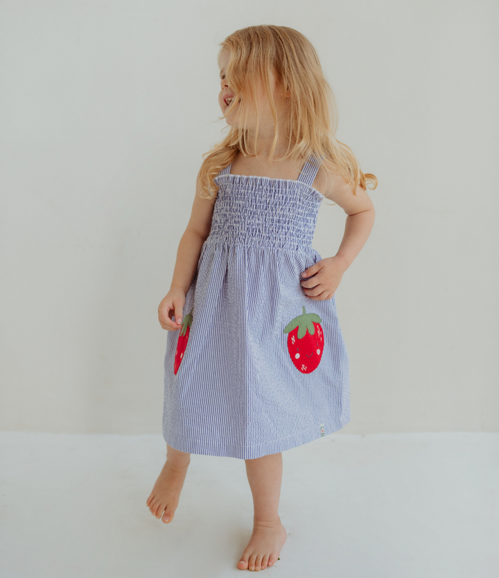 Strawberry Applique Sun Dress