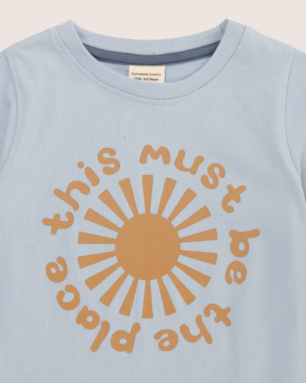 Blue This Must Be The Place Slogan Print T-Shirt