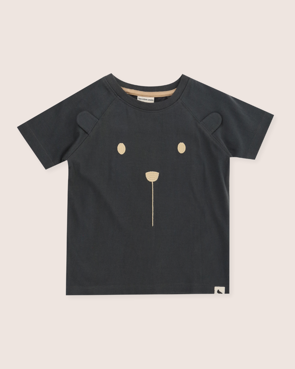 Black Bear Face Print T-shirt