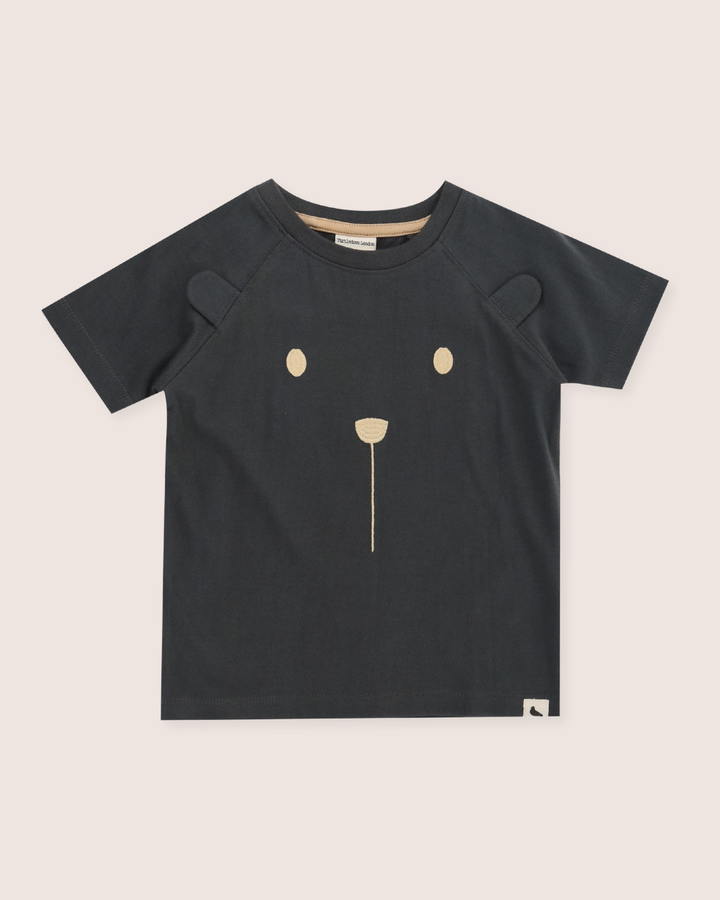 Black Bear Face Print T-shirt