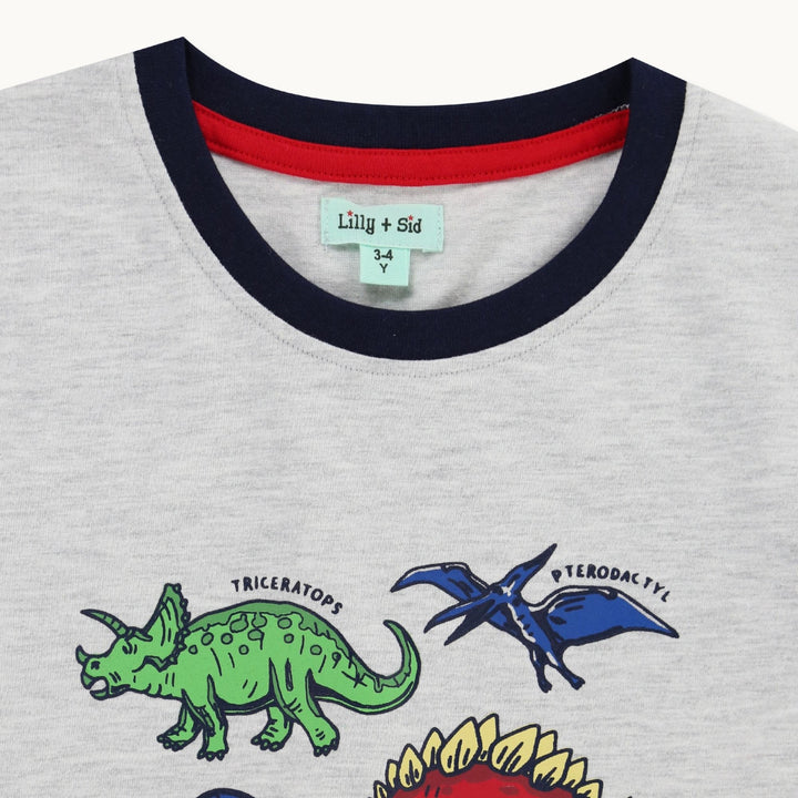 organic cotton Grey Dinosaur Print Top - image 2