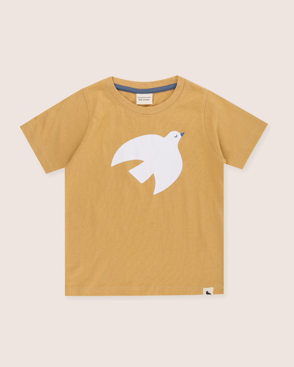 Yellow Bird Motif Print T-Shirt