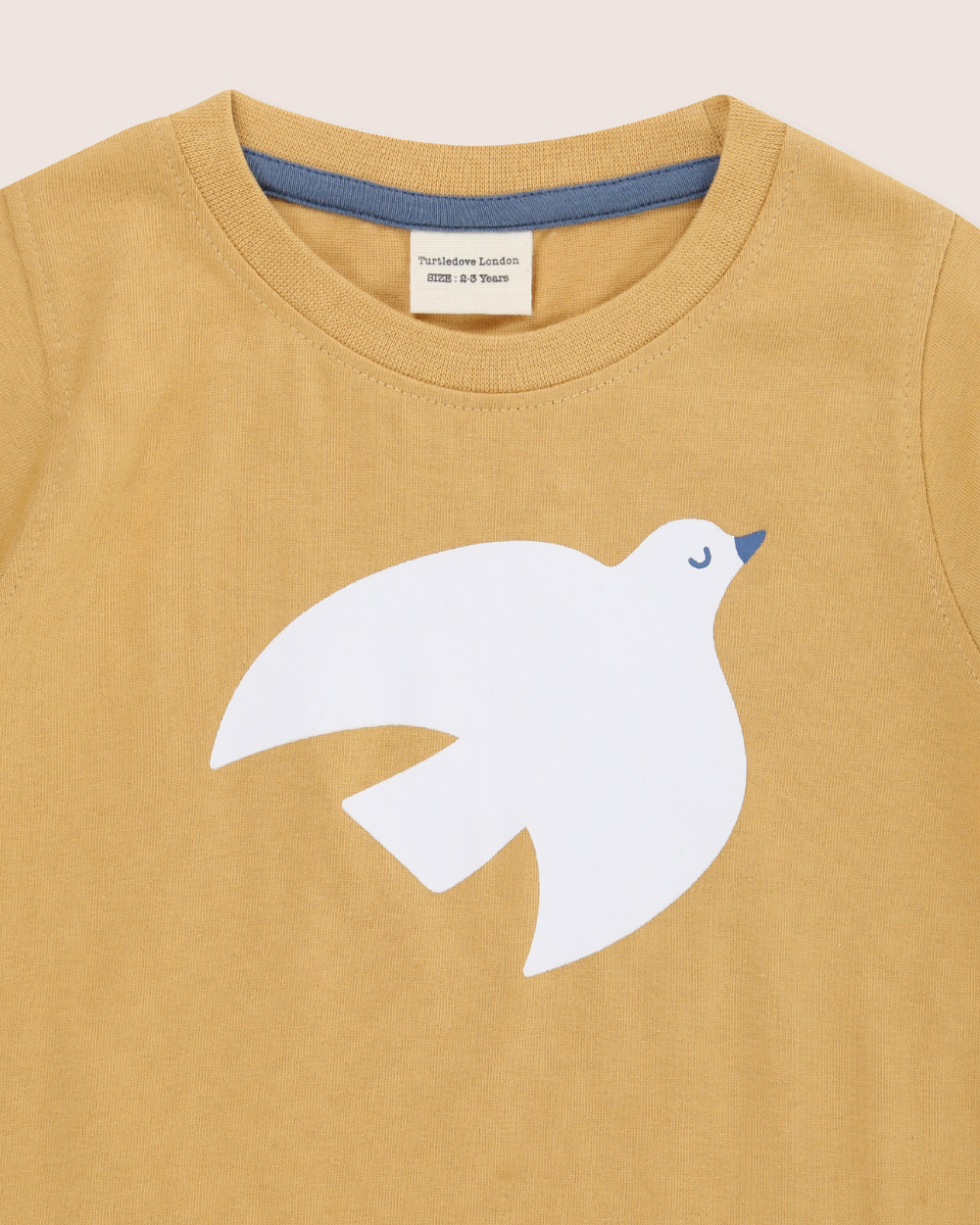 Yellow Bird Motif Print T-Shirt
