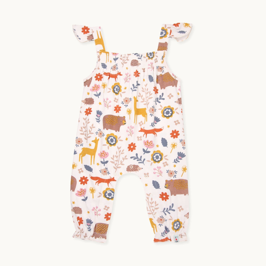 Organic cotton baby animal print romper - image 1