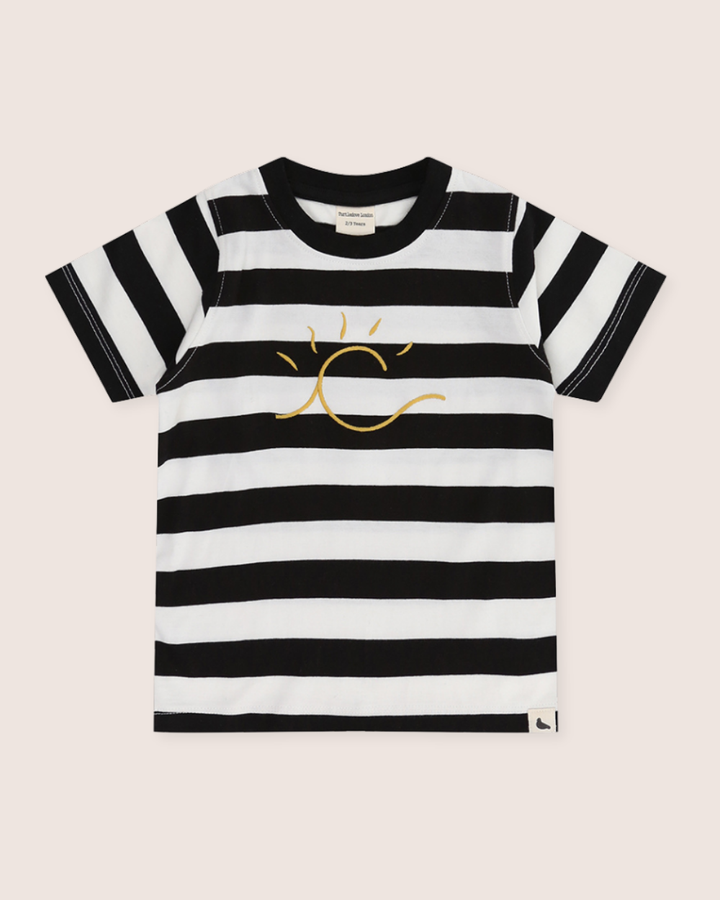 Multicolour Rising Sun Embroidery T-Shirt