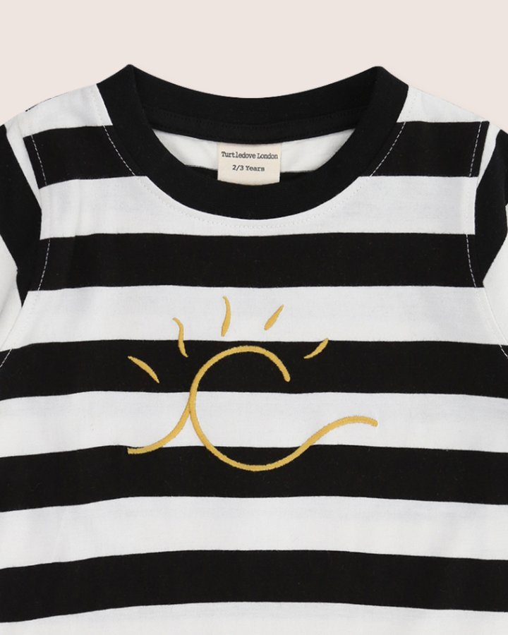 Multicolour Rising Sun Embroidery T-Shirt