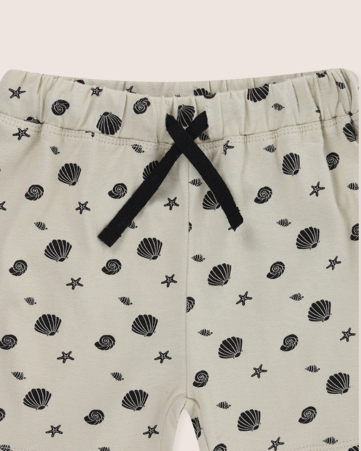 Stone Seashell Print Shorts
