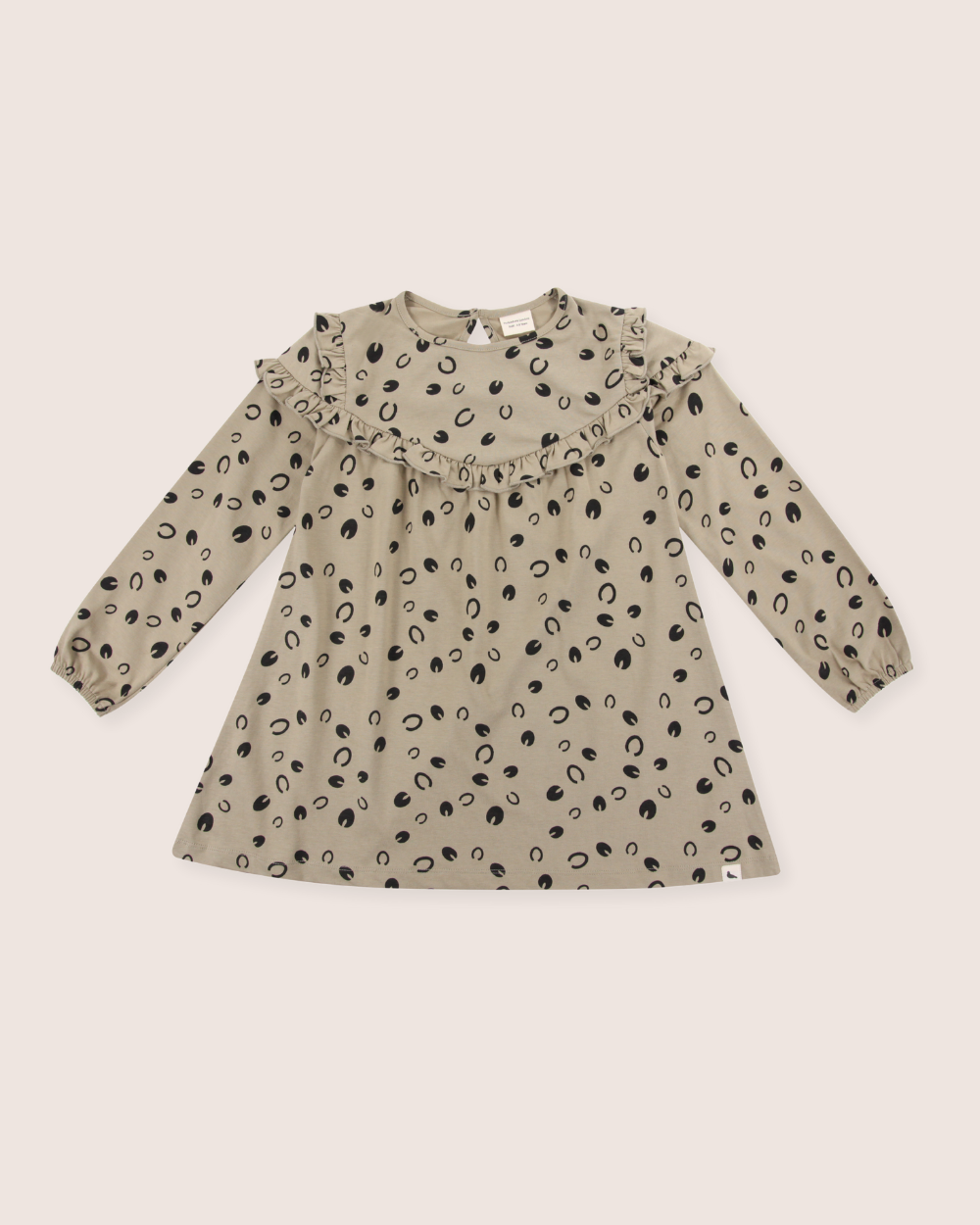 Grey Equestrian Print Dress