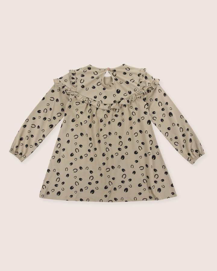 Grey Equestrian Print Dress
