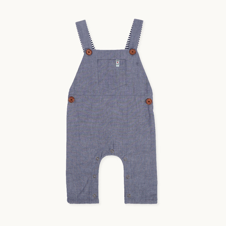 Sustainable baby denim dungarees - image 1