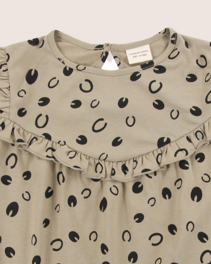 Grey Equestrian Print Dress