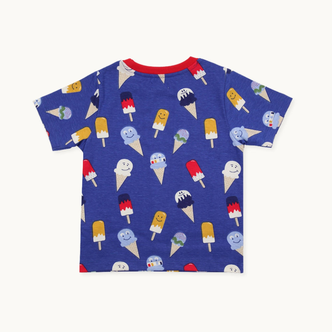 organic cotton Happy Ice print short sleeve T-Shirt - back image