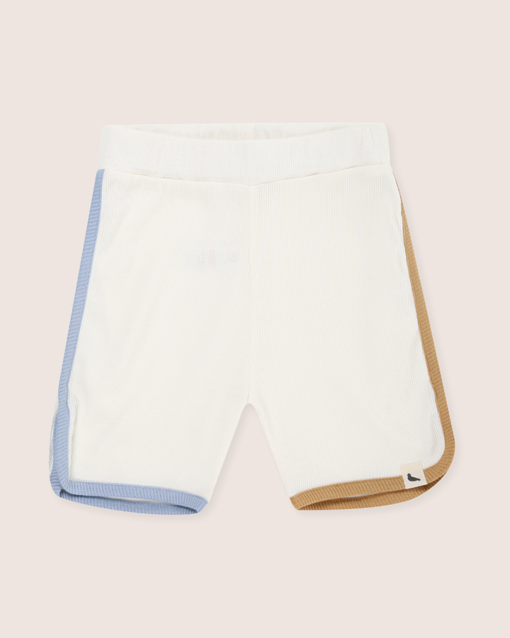 White Nature Print T-Shirt & Shorts Set
