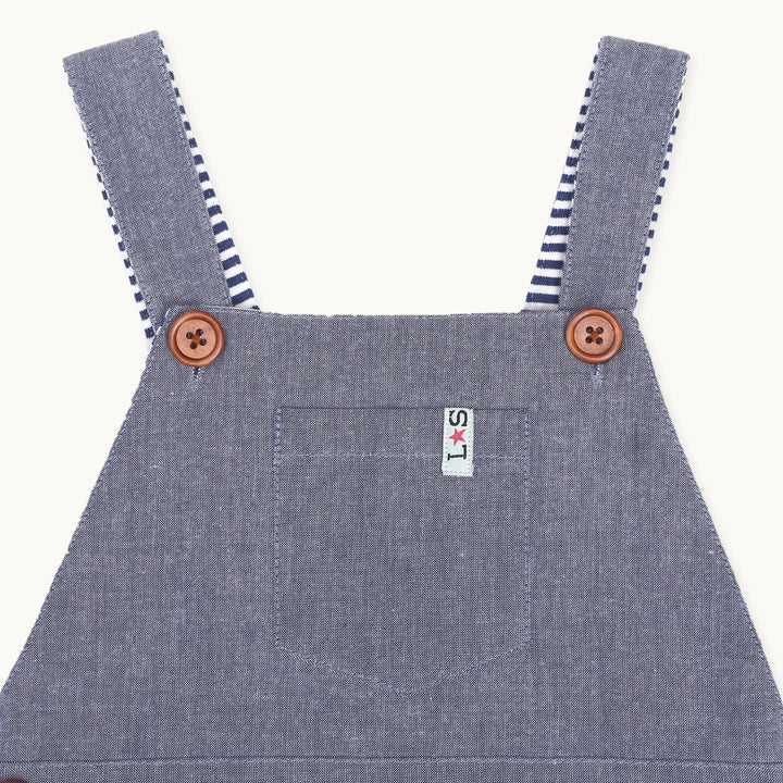 Sustainable baby denim dungarees - image 2