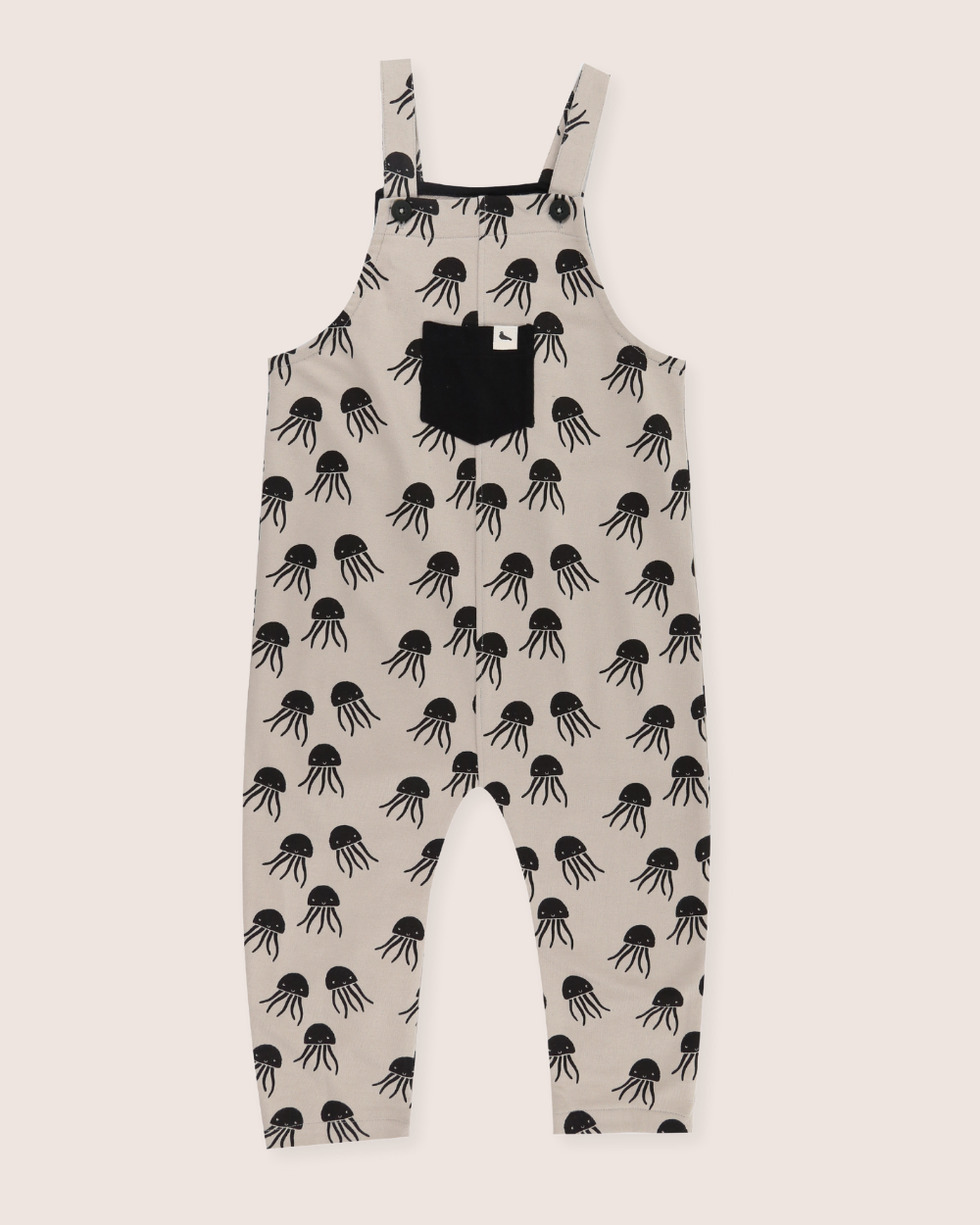 Grey Jellyfish Print Dungarees