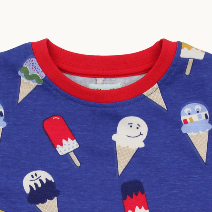 organic cotton Happy Ice print short sleeve T-Shirt - close up