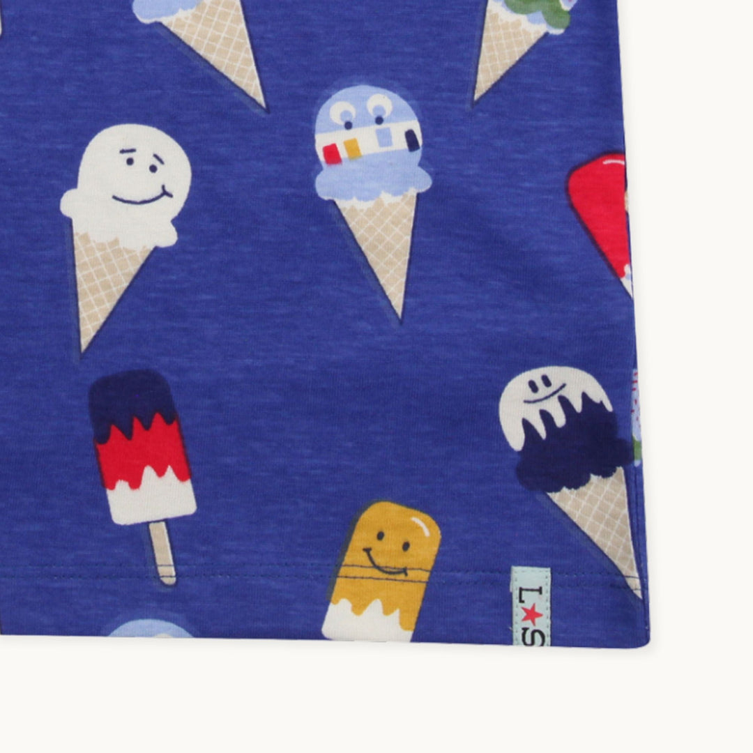 organic cotton Happy Ice print short sleeve T-Shirt - hem close up