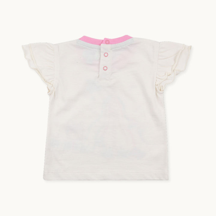 Organic cotton Maypole Lilly Top & stripe Short Baby Set - image 5