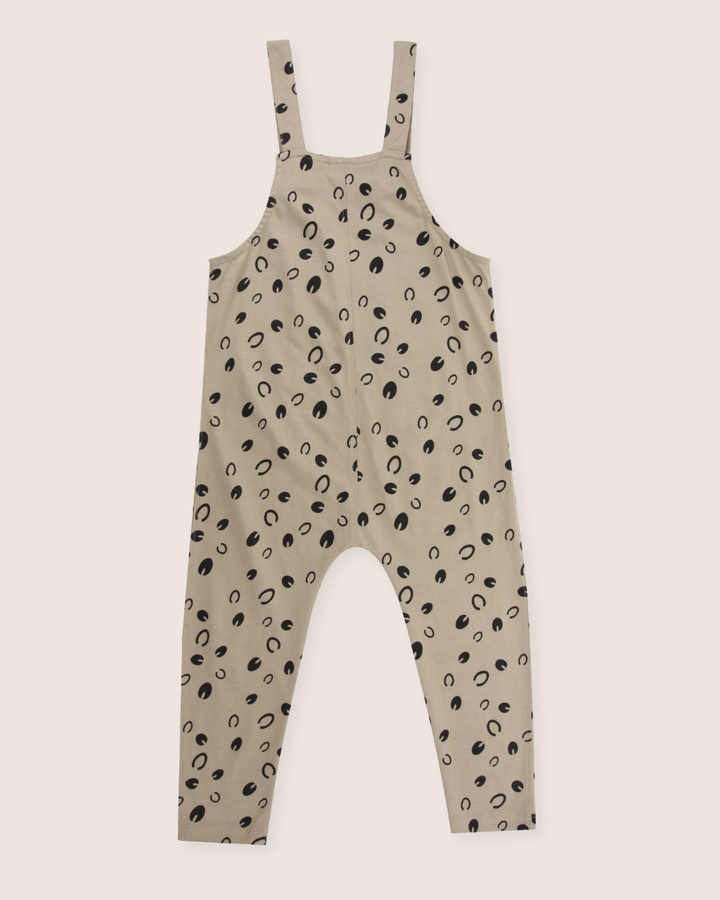 Grey Equestrian Print Dungarees