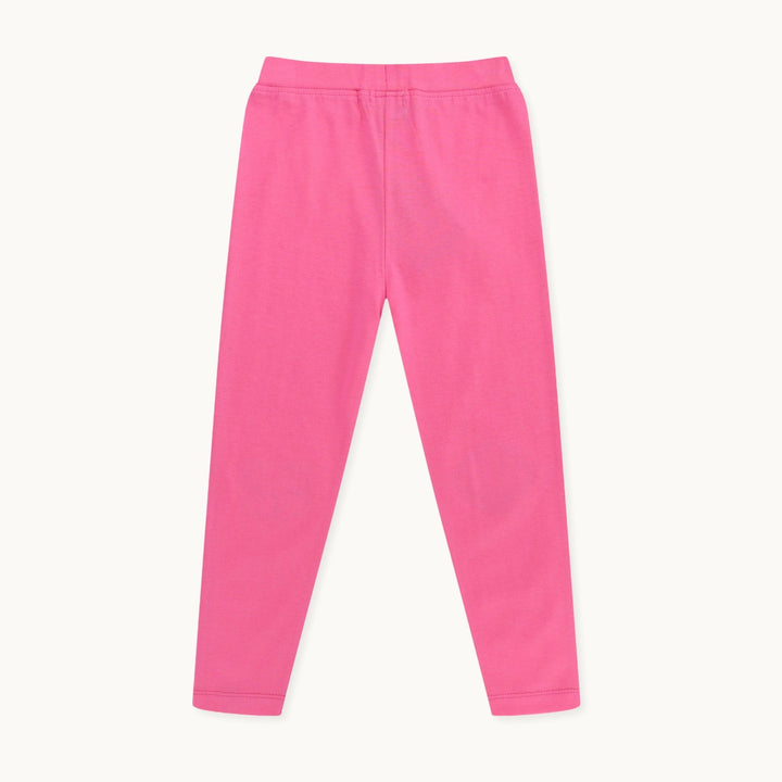 organic cotton Pink Lilly Applique And Stripe Print Leggings - 2 Pack - image 3