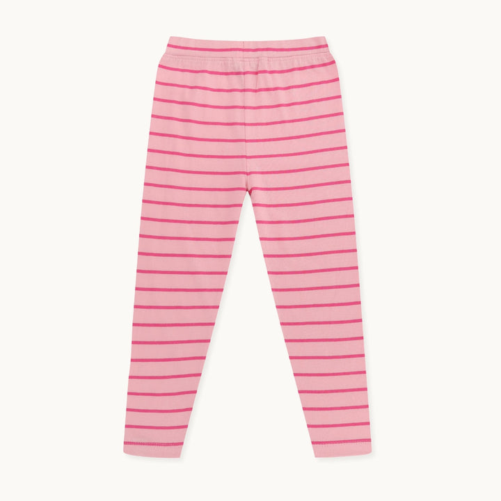 organic cotton Pink Lilly Applique And Stripe Print Leggings - 2 Pack - image 5