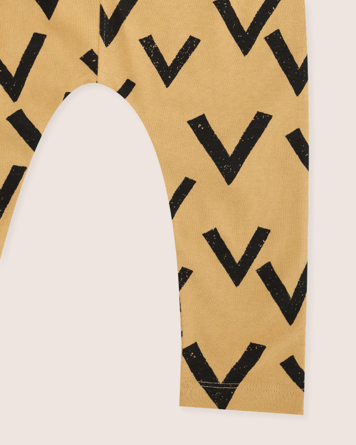Yellow Bird Flight Print Dungarees