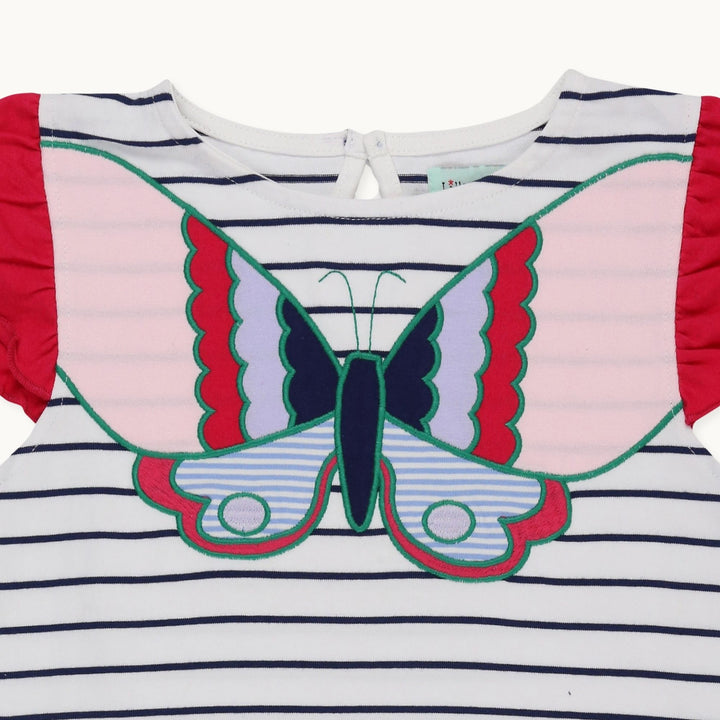 Applique Butterfly Stripe Dress - image 3
