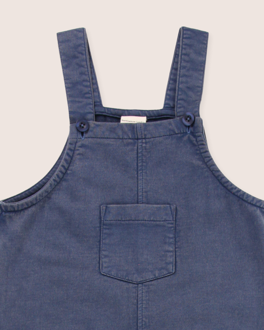 Blue Zebra Head Print On Leg Dungarees