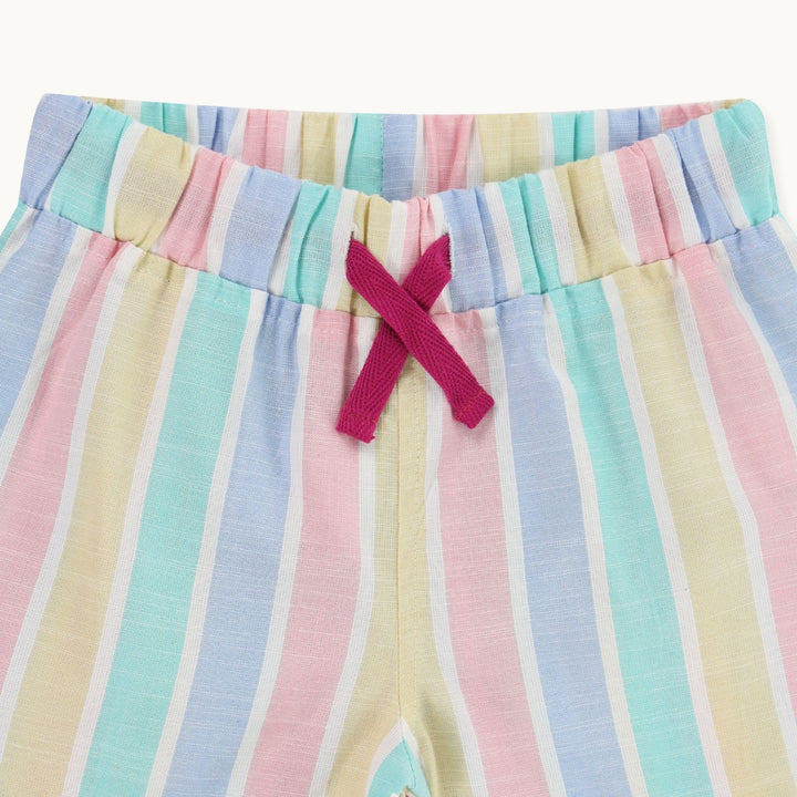 organic cotton Multicoloured Deckchair Stripe Print Shorts - image 2
