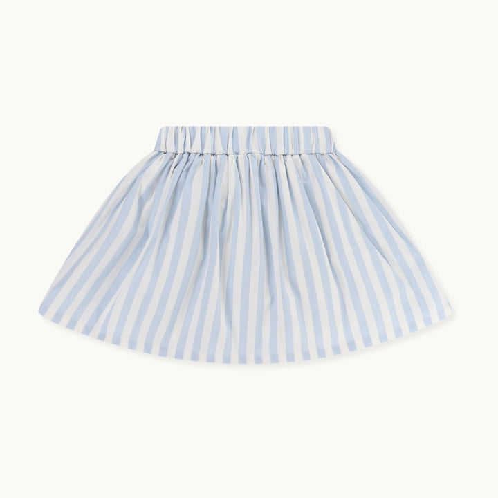 organic cotton blue stripe skirt with fish applique- image 3