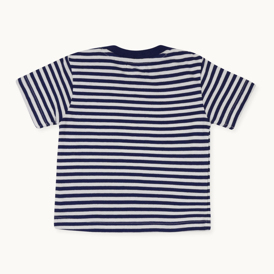 Multicoloured Palm Print Stripe Top