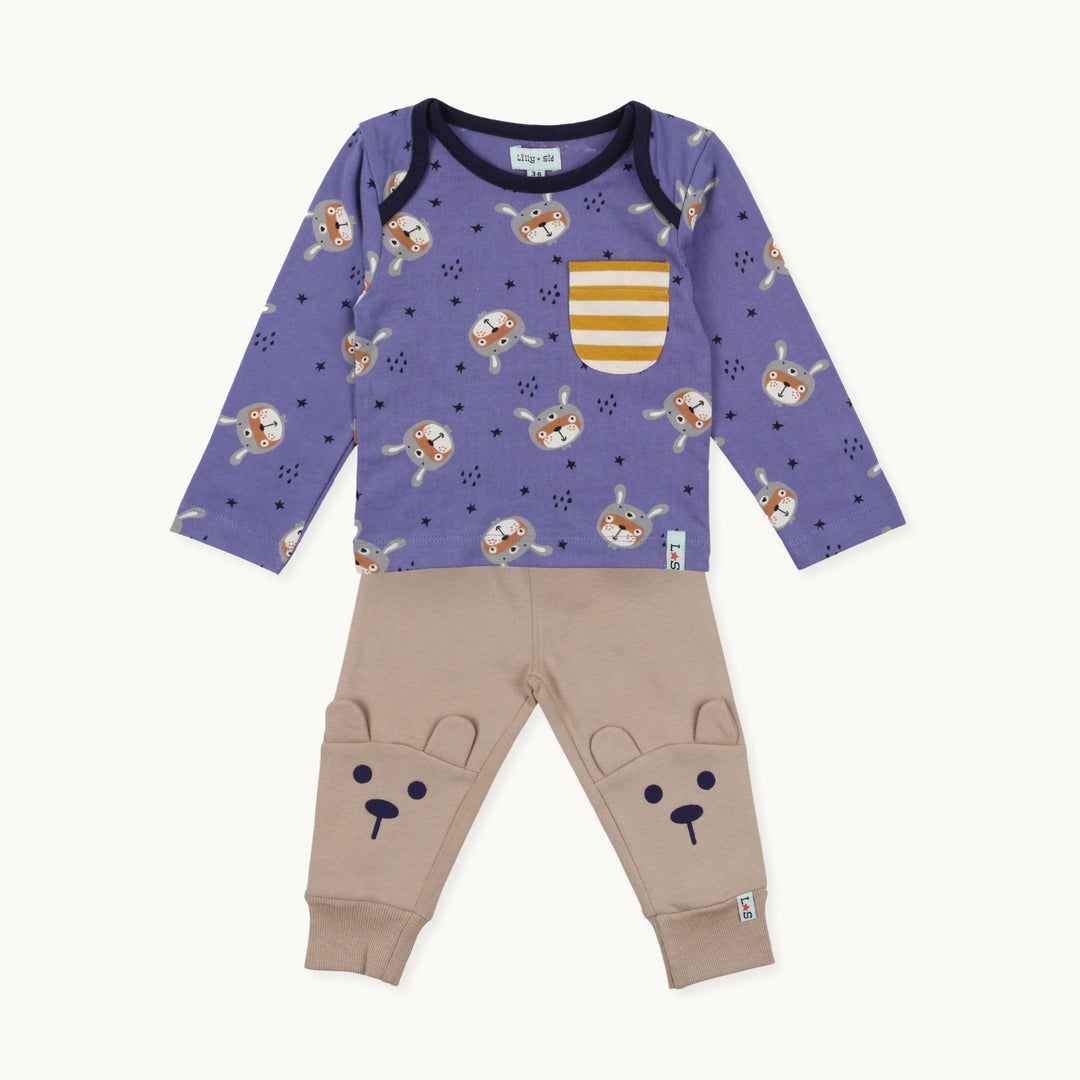 organic cotton Multicolour Sid Print Top And Jogger Set - image 1