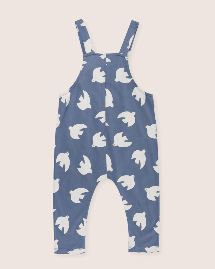 Blue Seagull Print Dungarees