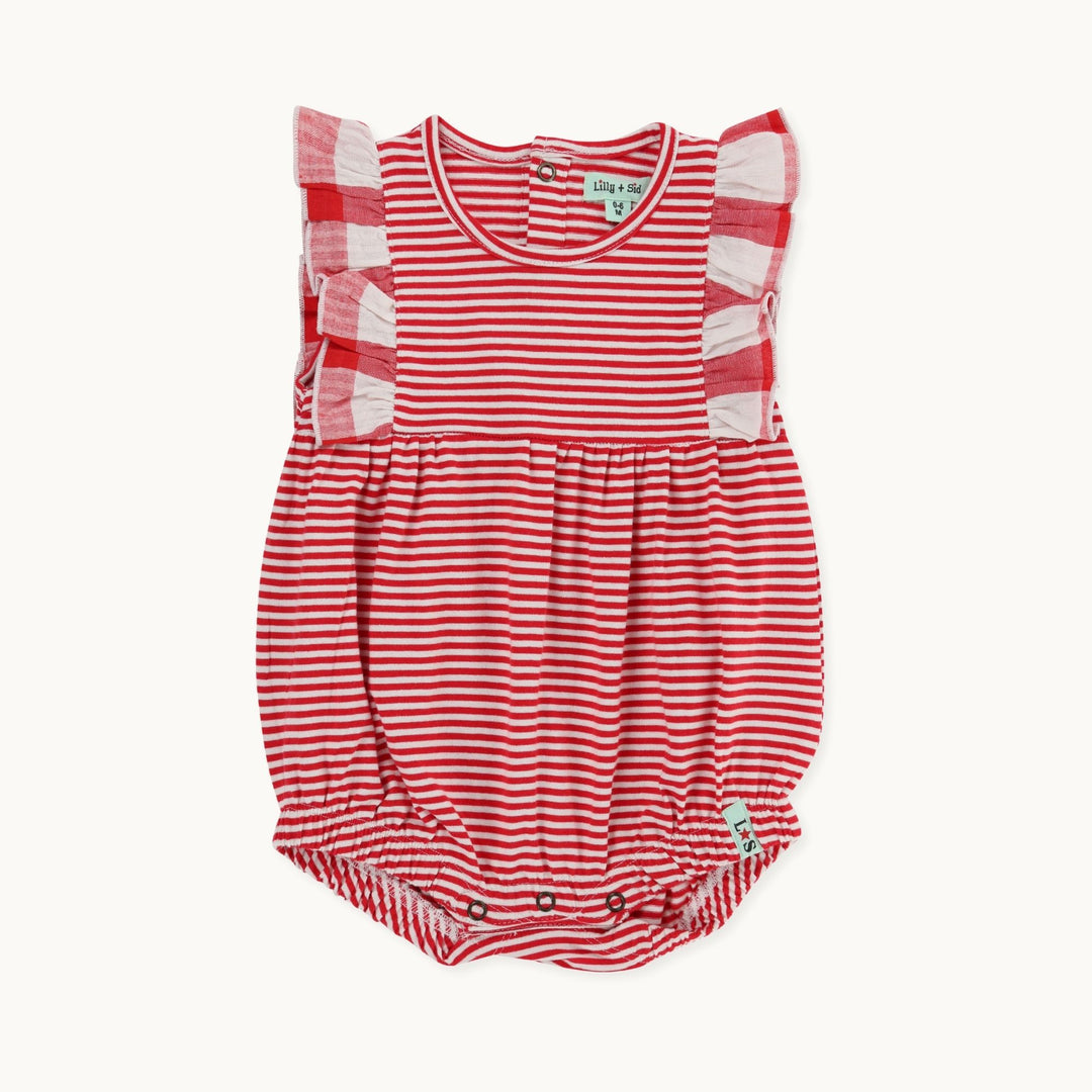 Gingham Bubble Romper Lilly Sid – Lilly and Sid - Main Image
