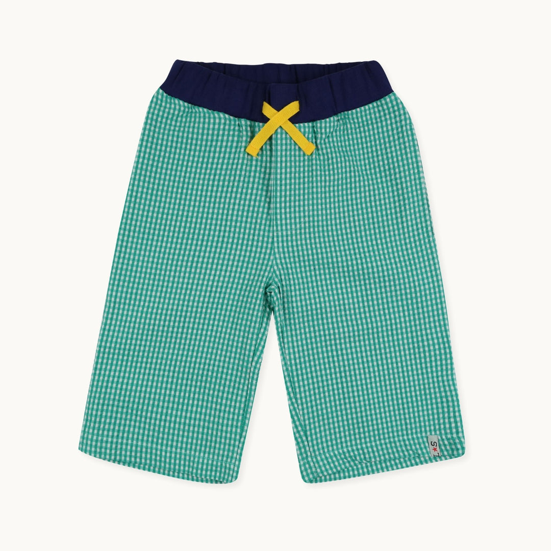 Gingham Green Shorts
