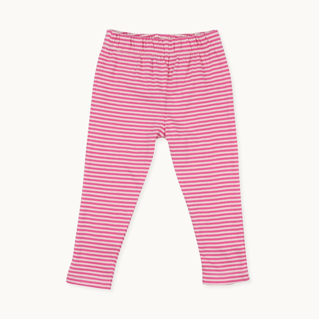 organic cotton stripe pink Leggings 