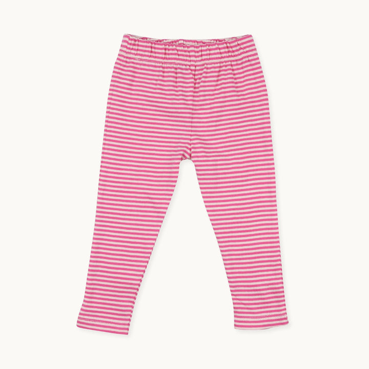 organic cotton stripe pink Leggings 
