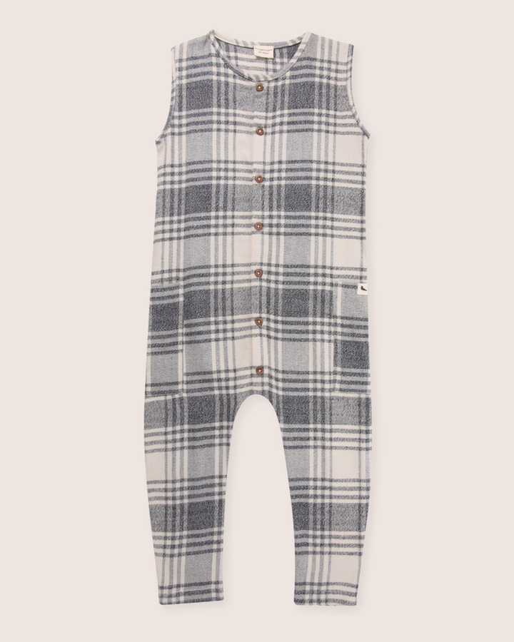 Multicolour Brushed Check Print Romper